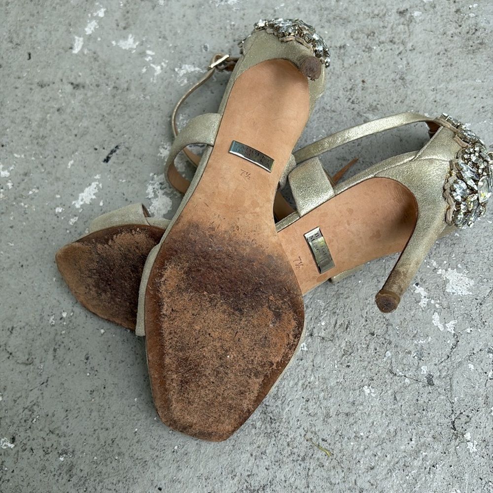 Badgley Mischka Rhinestone heels - Picture 9 of 10